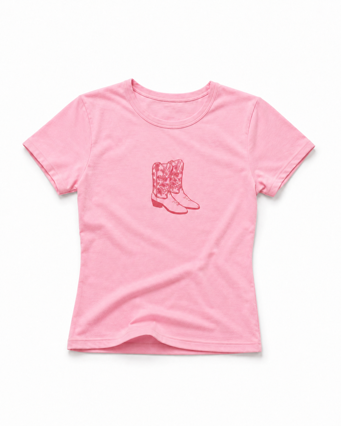 PINK BOOTS BABY TEE